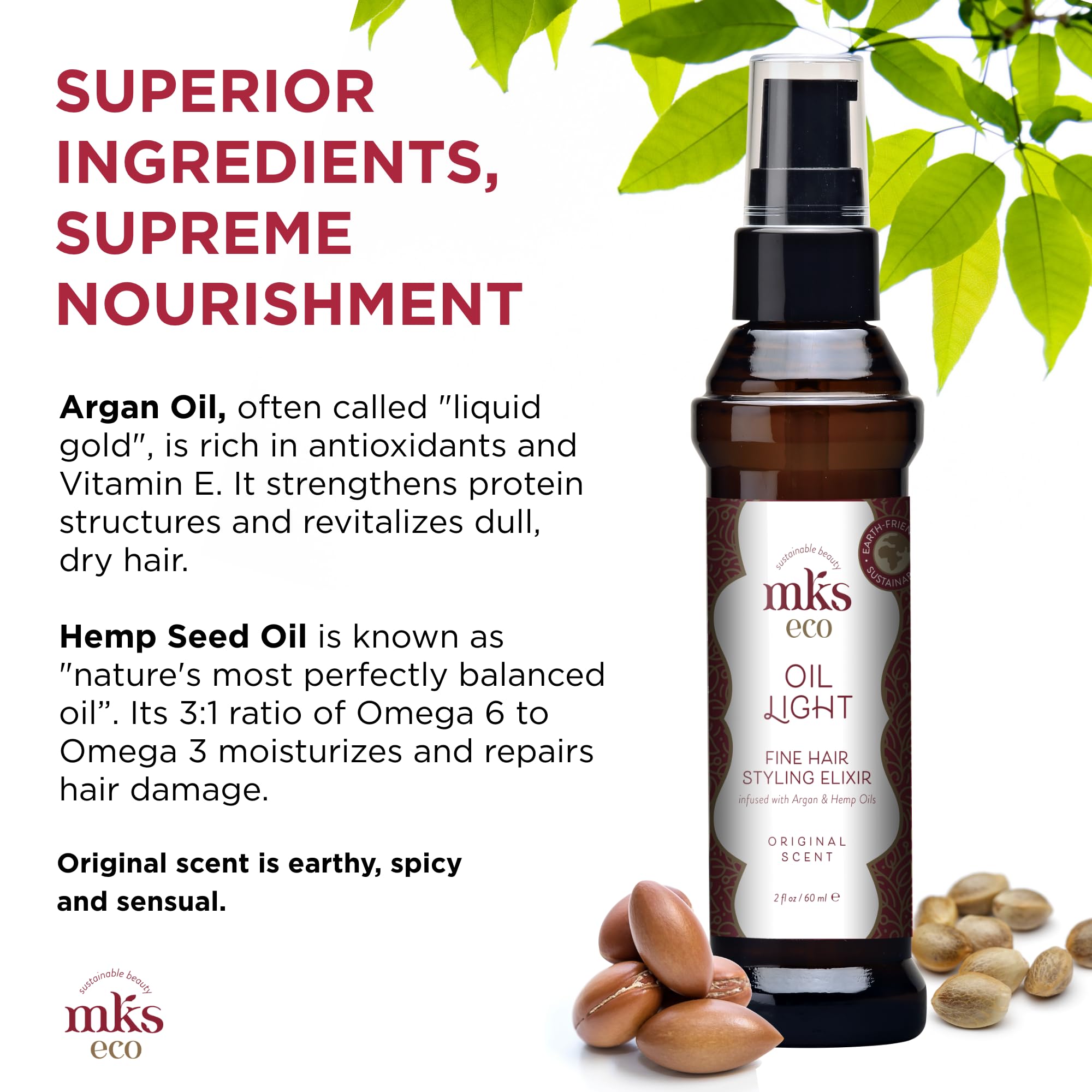 Earthly Body MKS Eco Hair Elixir finishing shine after styling