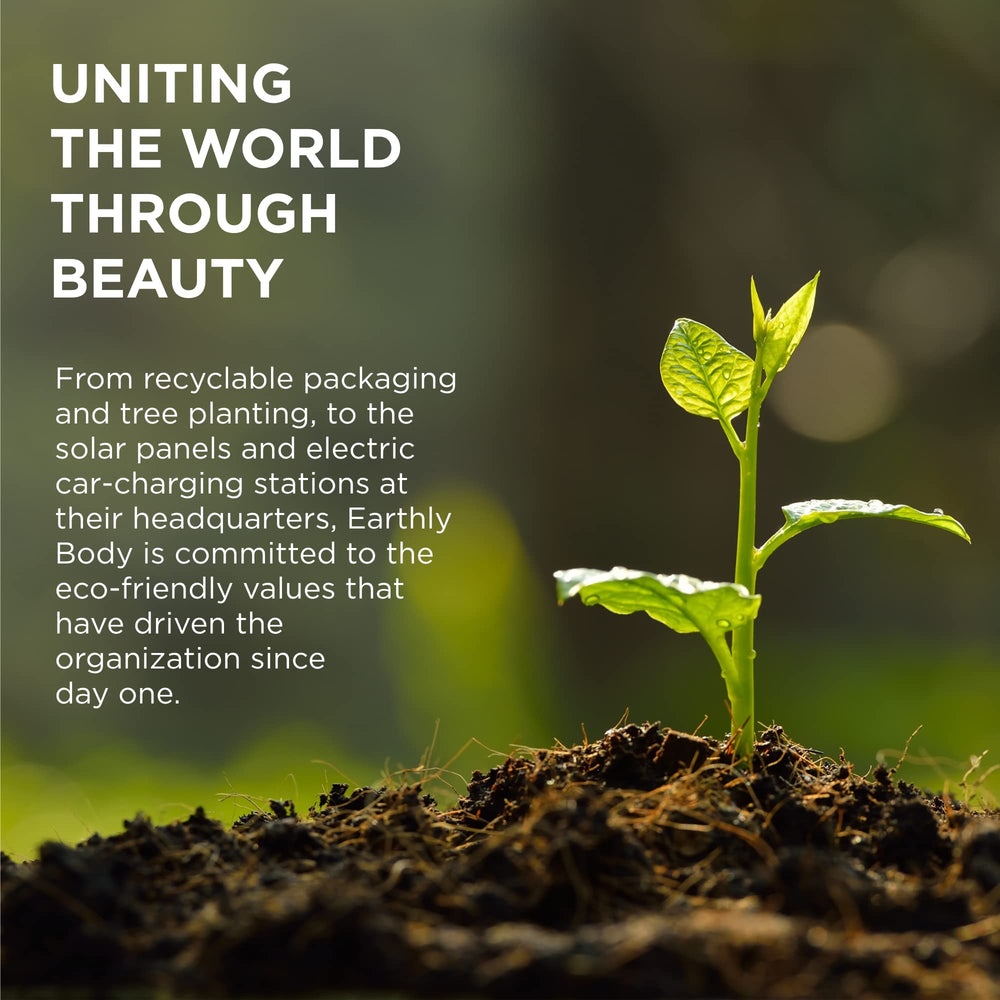 Earthly Body vegan cruelty-free badge on hemp seed mist packaging