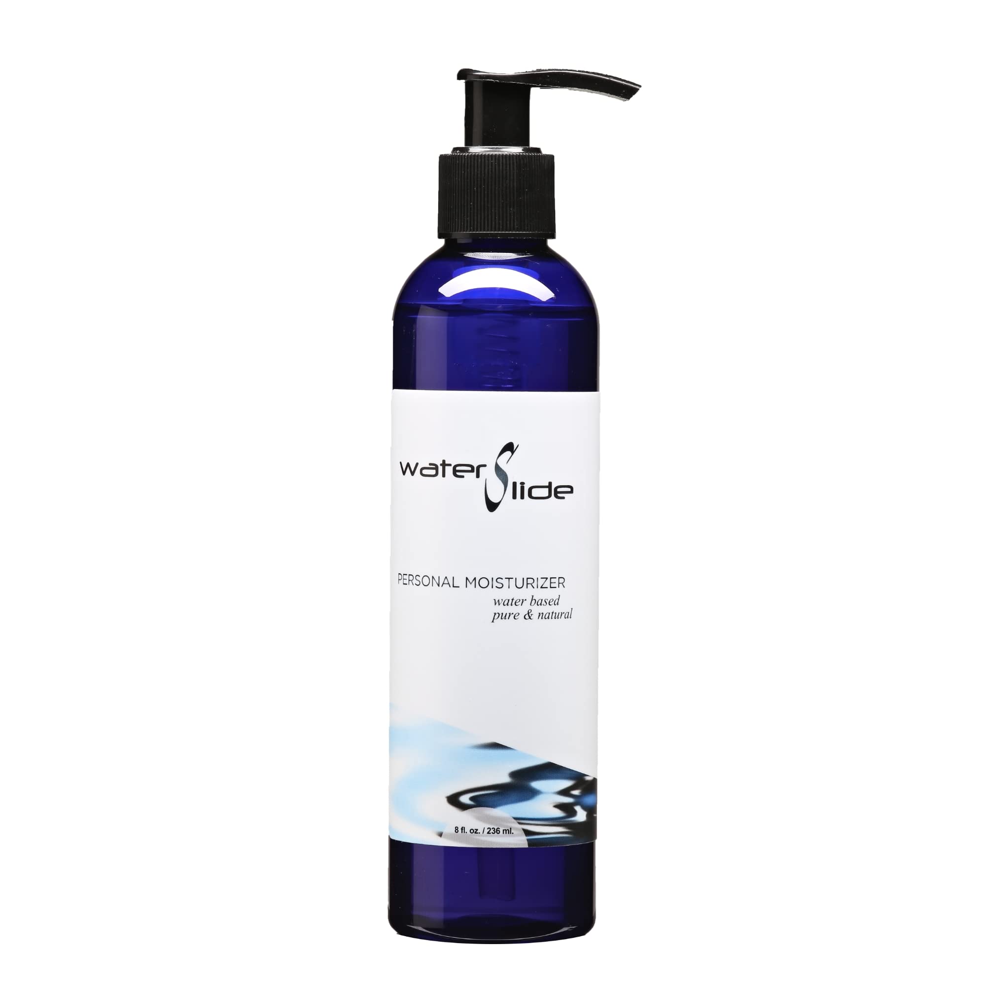Earthly Body WaterSlide bottle front highlights natural, gentle moisturizing for sensitive skin.