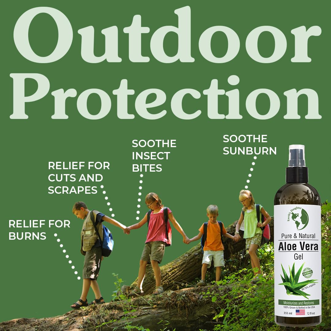 Earth's Daughter aloe gel on bug bites helps calm irritation.
