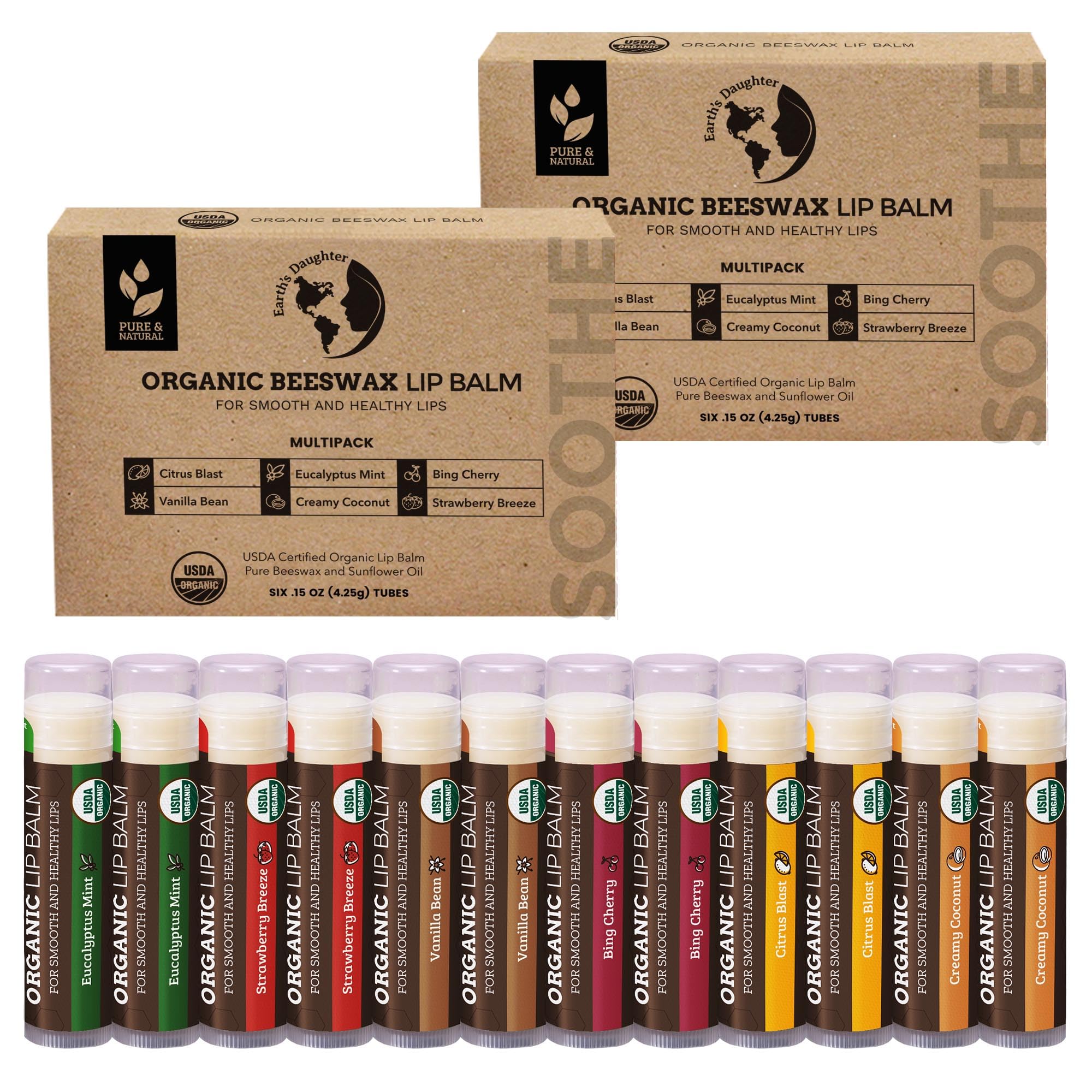 Earth's Daughter cruelty-free lip balm in recyclable packaging