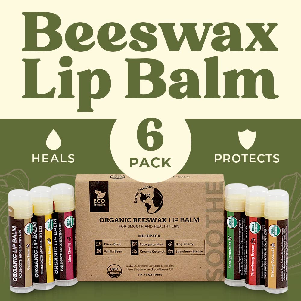 Earth's Daughter citrus blast lip balm flavor in dynamic shot.