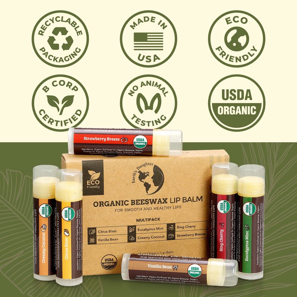 Earth's Daughter strawberry breeze lip balm flavor showing smooth application.