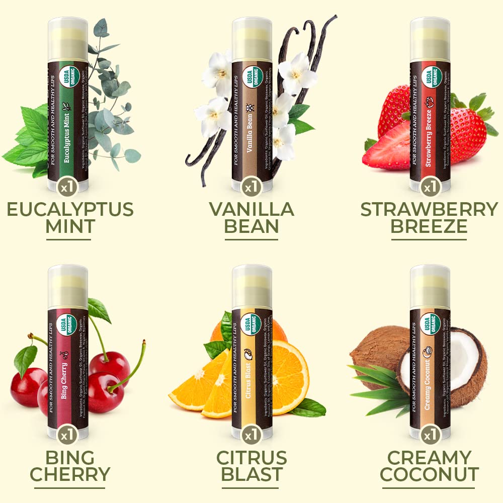 Earth's Daughter vanilla bean lip balm flavor close-up for tasty moisture.