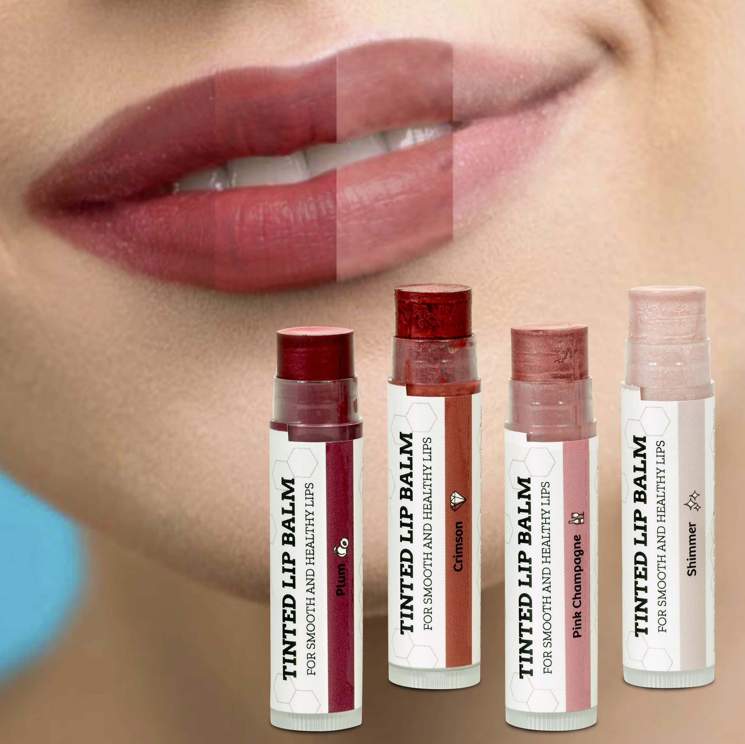 Earth's Daughter tinted lip balm shimmer swirls add a subtle glow for everyday lips.