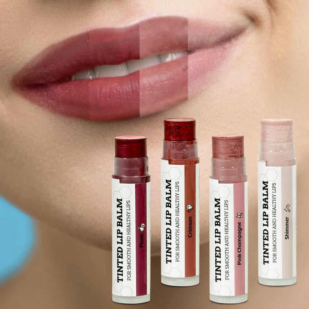 Earth's Daughter tinted lip balm shimmer swirls add a subtle glow for everyday lips.
