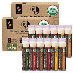 Earth's Daughter USDA Organic Lip Balm 12-pack boxed set for family use