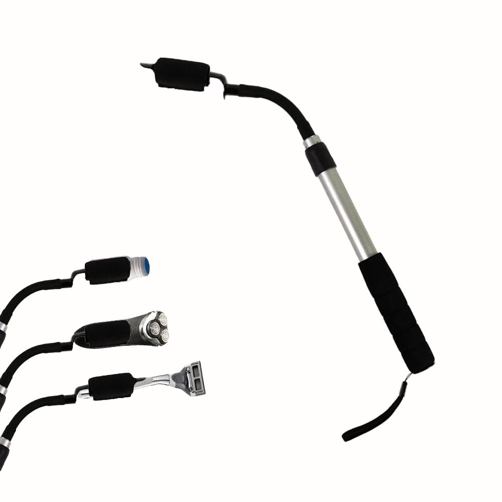 EASACE extension-handle adjustable-length aids tailored reach for shaving.