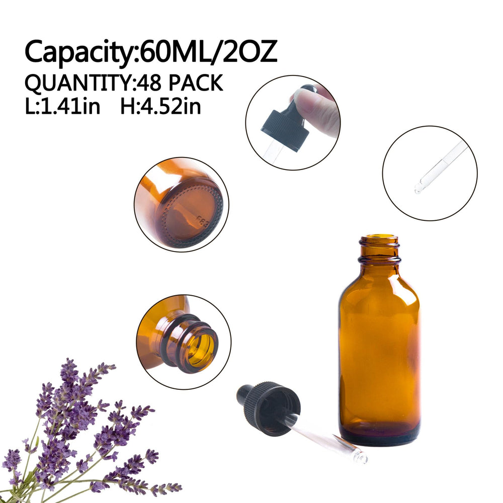 Easeen amber glass blocks sunlight to slow evaporation of contents