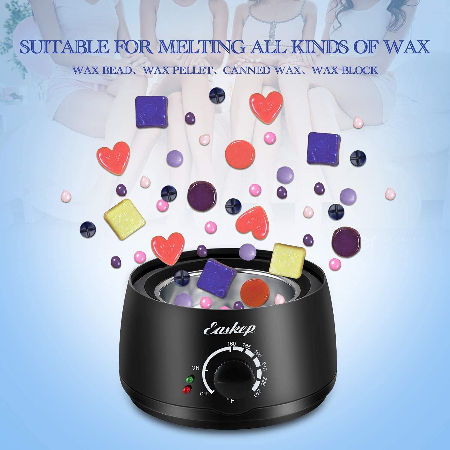 Easkep wooden applicator sticks included for precise, clean wax application.