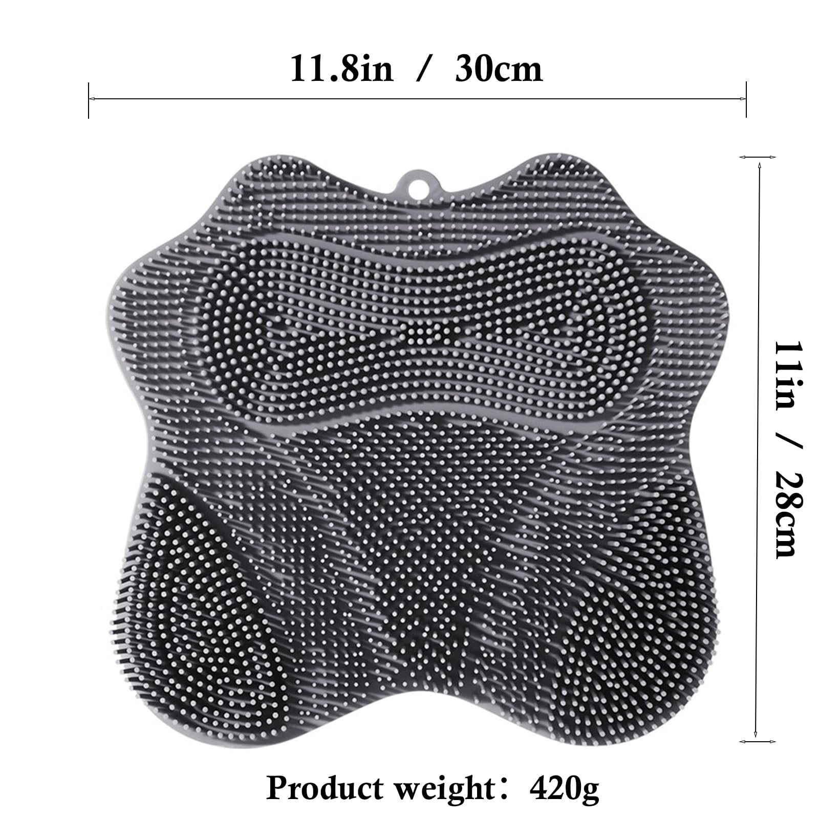 Easkite grey shower foot scrubber product shot in bathroom