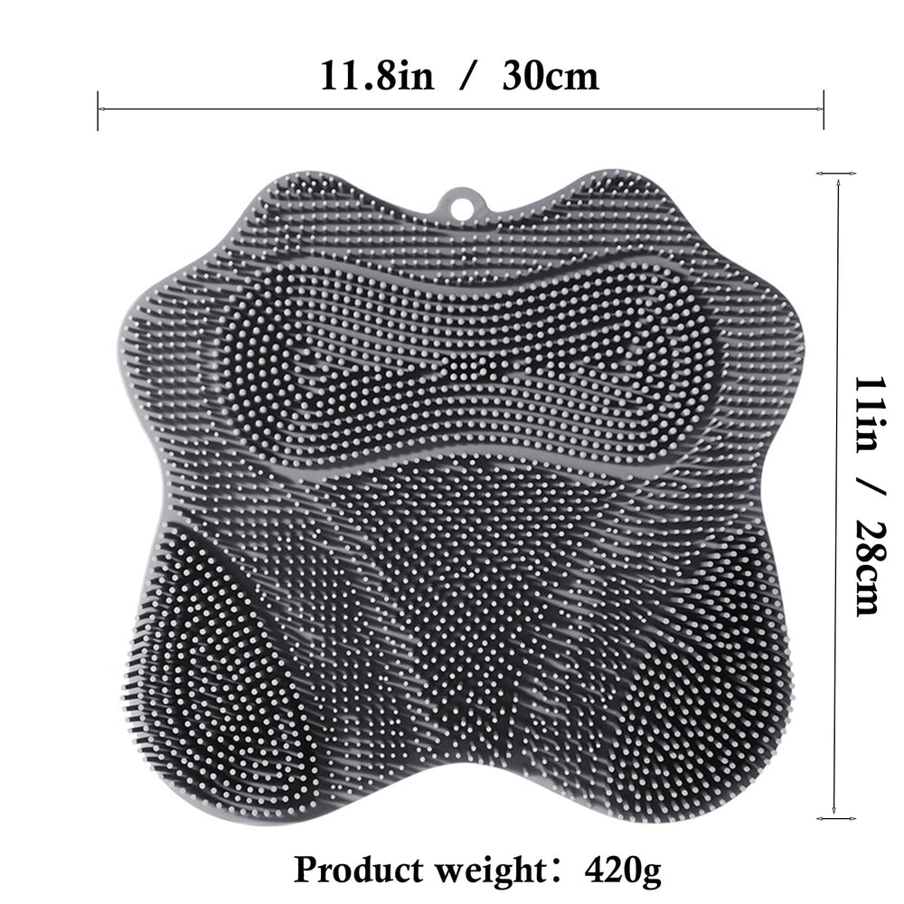 Easkite grey shower foot scrubber product shot in bathroom