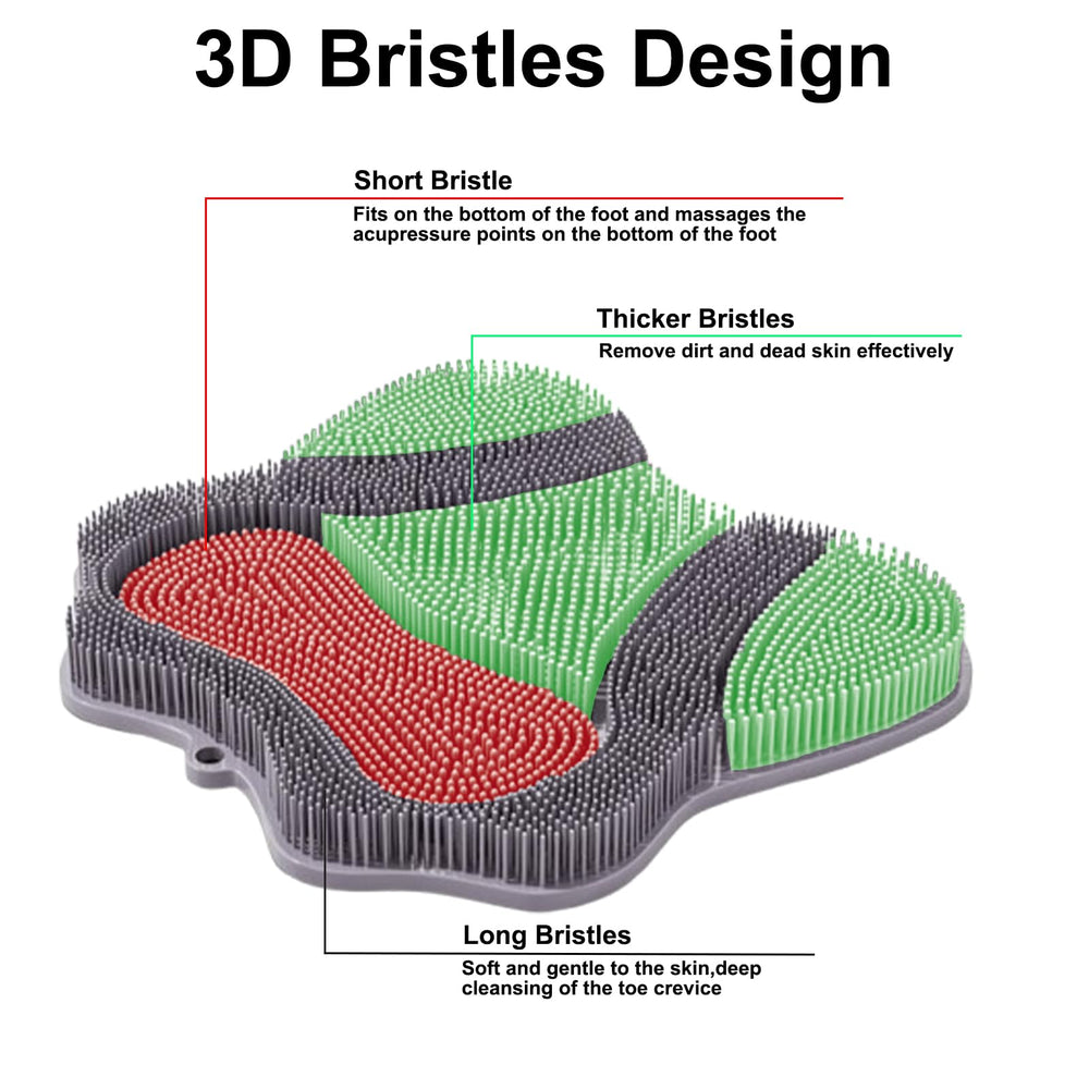 Easkite silicone scrubber shows 11-8-in by 11-in footprint