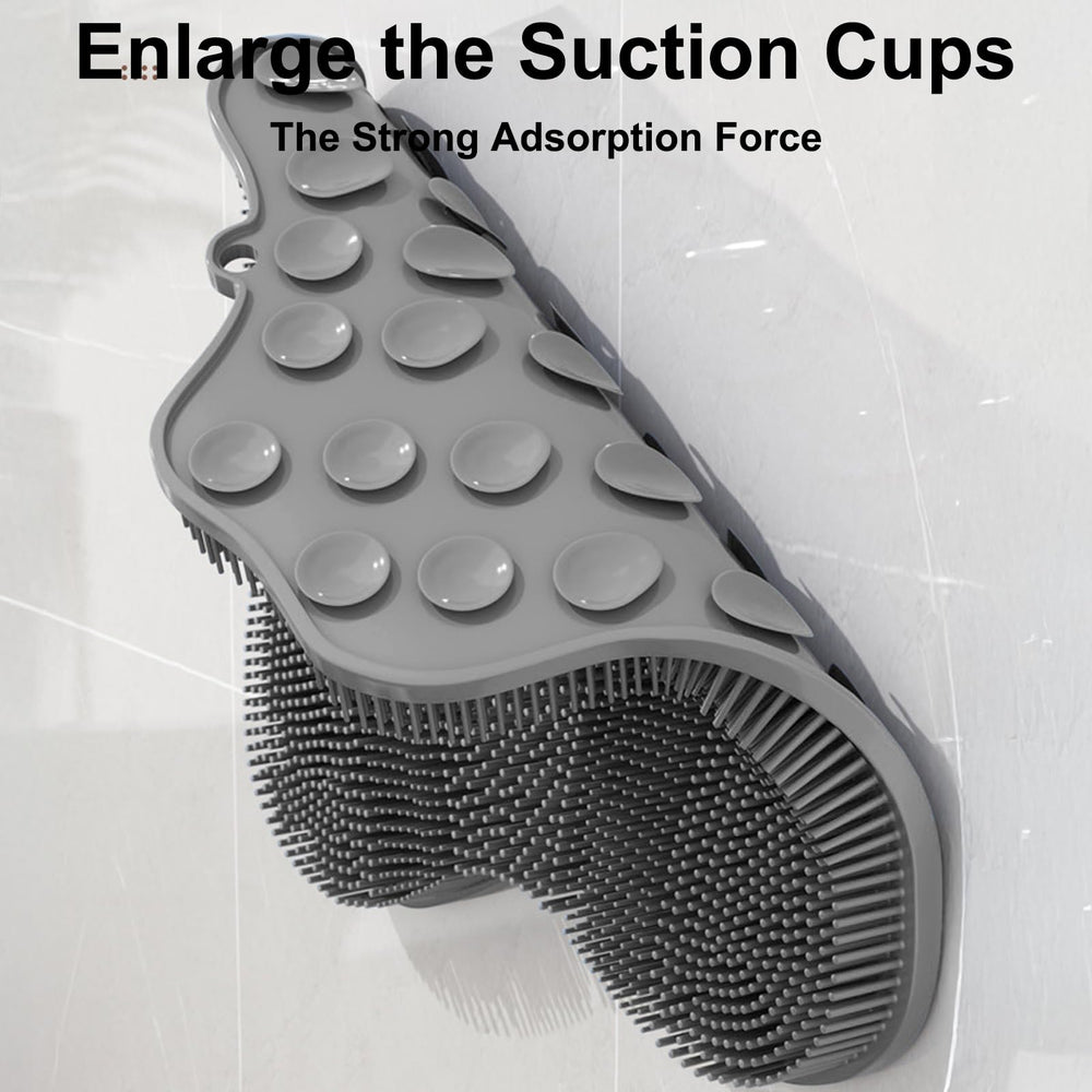 Easkite shower scrubber with strong suction cups on wall