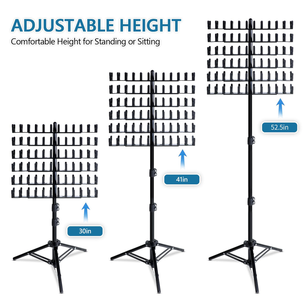 Eastdone adjustable-height braid rack saves space during styling sessions.