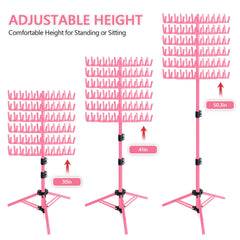 Eastdone adjustable-height braiding rack allows comfortable braiding height.