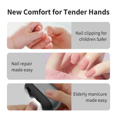Easy Clip Nail Clippers nail-collector keeps clippings contained for mess-free use.