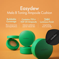 Easydew Mela B 4-layer puff delivering smooth, buildable coverage for a flawless finish
