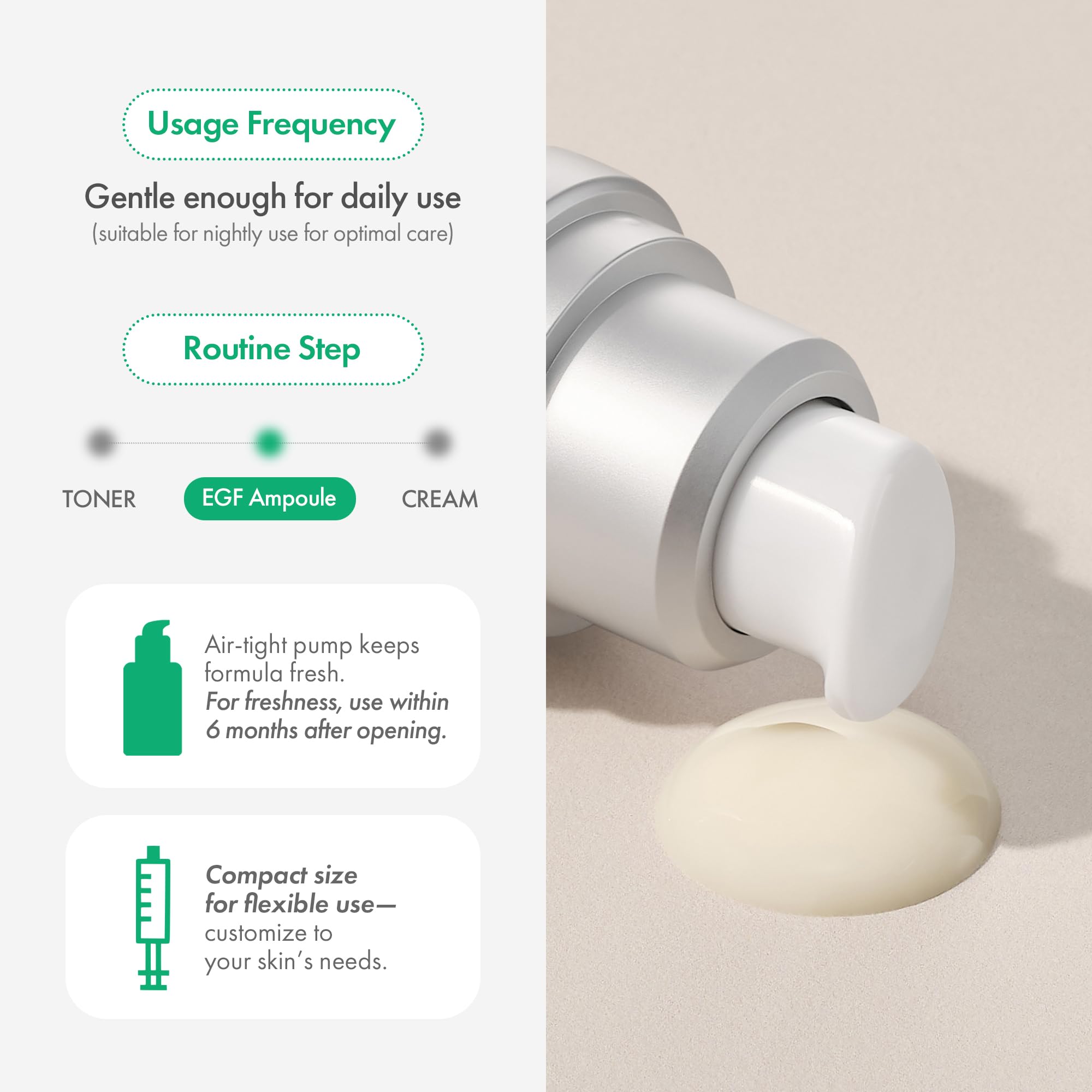 Easydew DW-EGF Melatoning Ampoule helps address uneven tone with targeted nourishment.