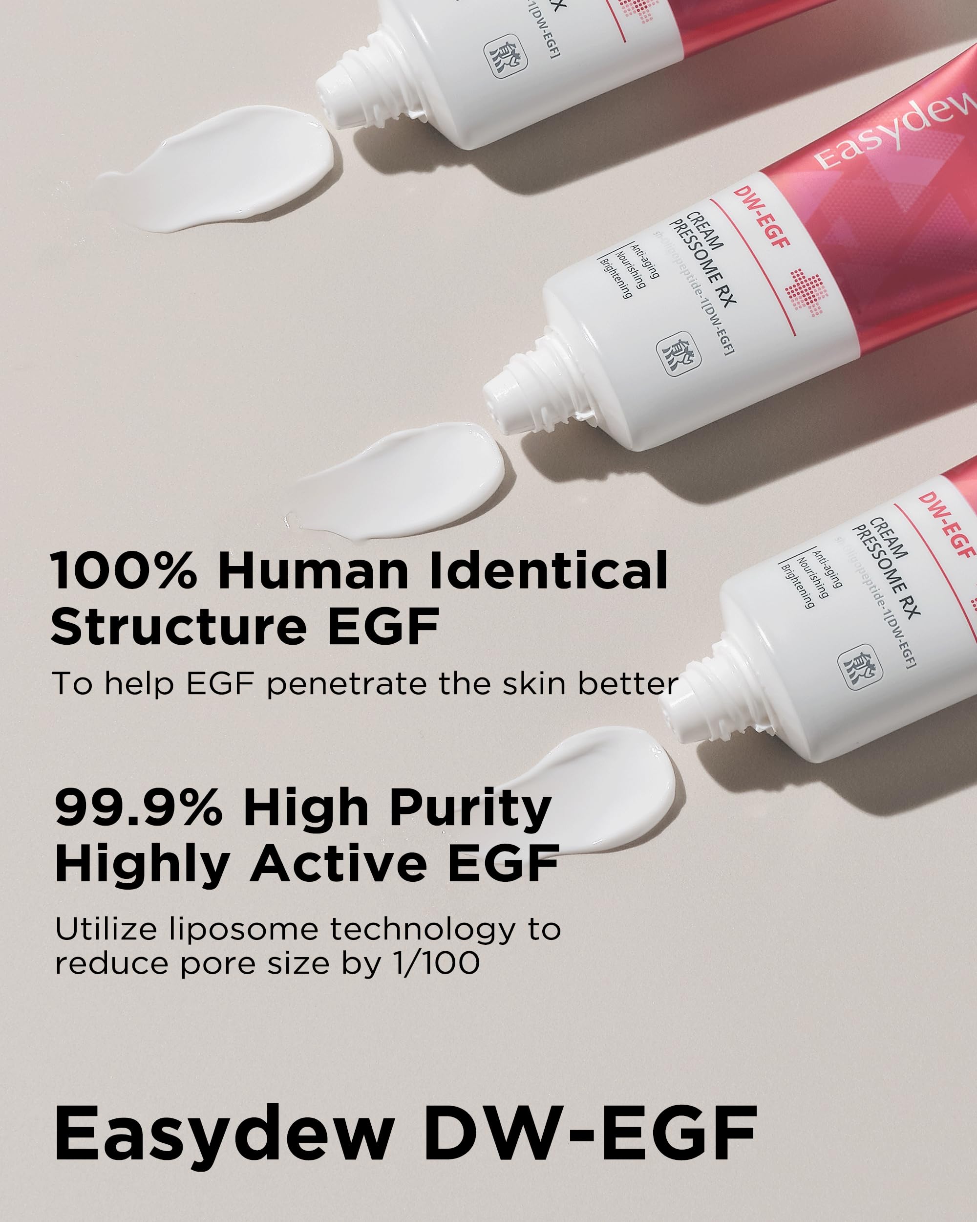 EASYDEW DW-EGF Pressome Cream hydration matrix suggests long-lasting moisture