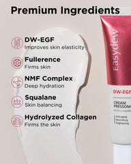 EASYDEW DW-EGF Pressome Cream swirl texture conveys rich, velvety hydration