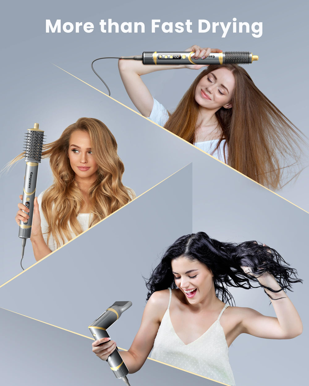 Easywave Coanda auto curl wraps hair for quick, salon-like curls