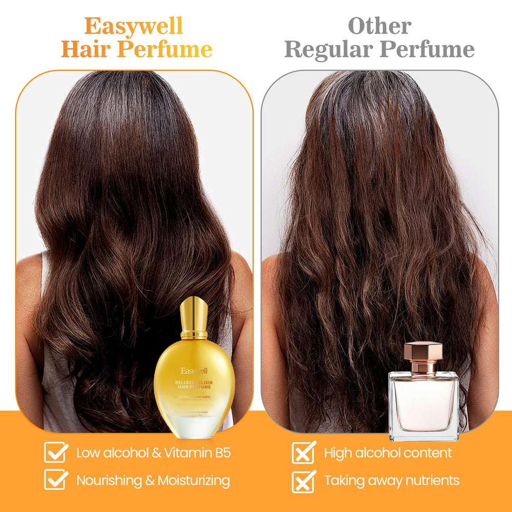 EASYWELL Hair Perfume fragrance notes reveal bright lemon and marigold accents.