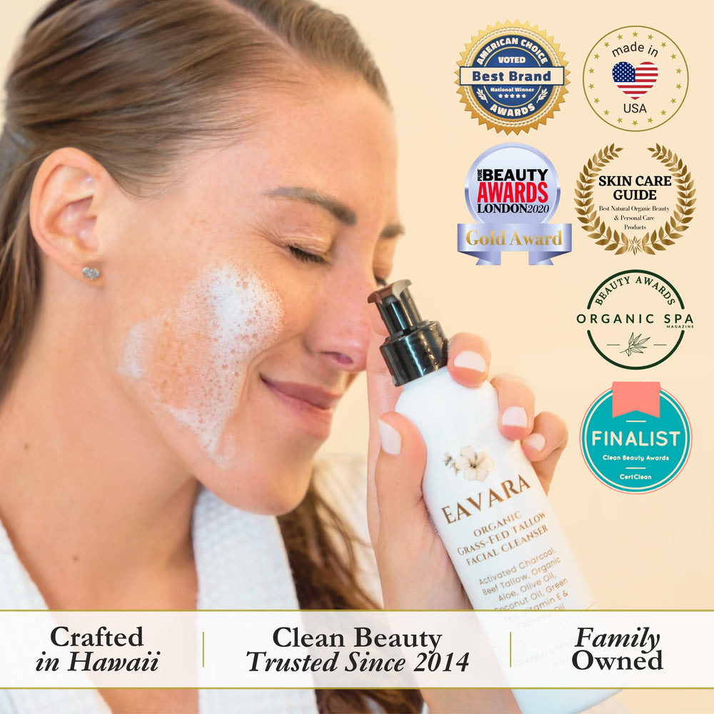 Eavara made-in-USA Hawaii formulation signals trusted clean skincare.