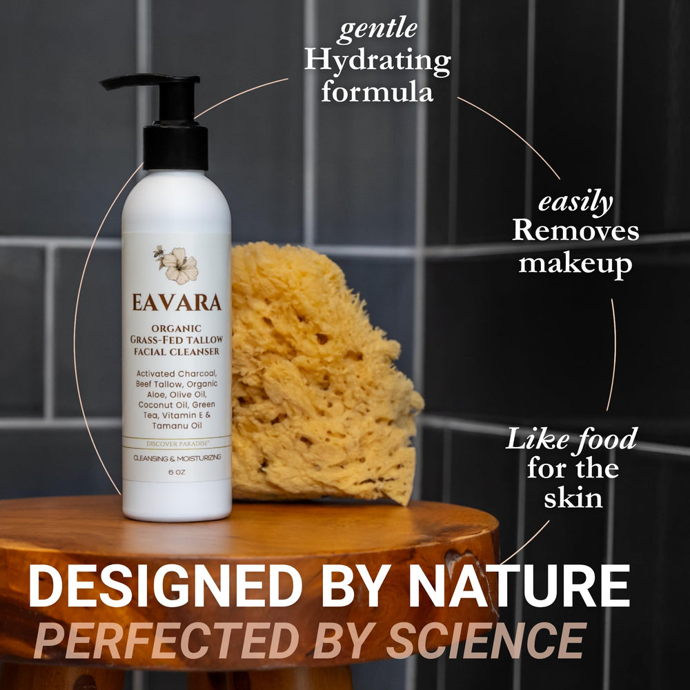 Eavara organic oils nourish without clogging pores.