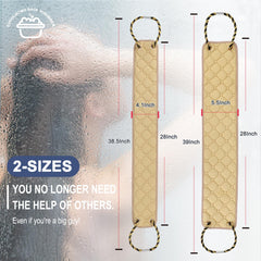 Eaxun back scrubber shows concave and convex surfaces for thorough exfoliation.