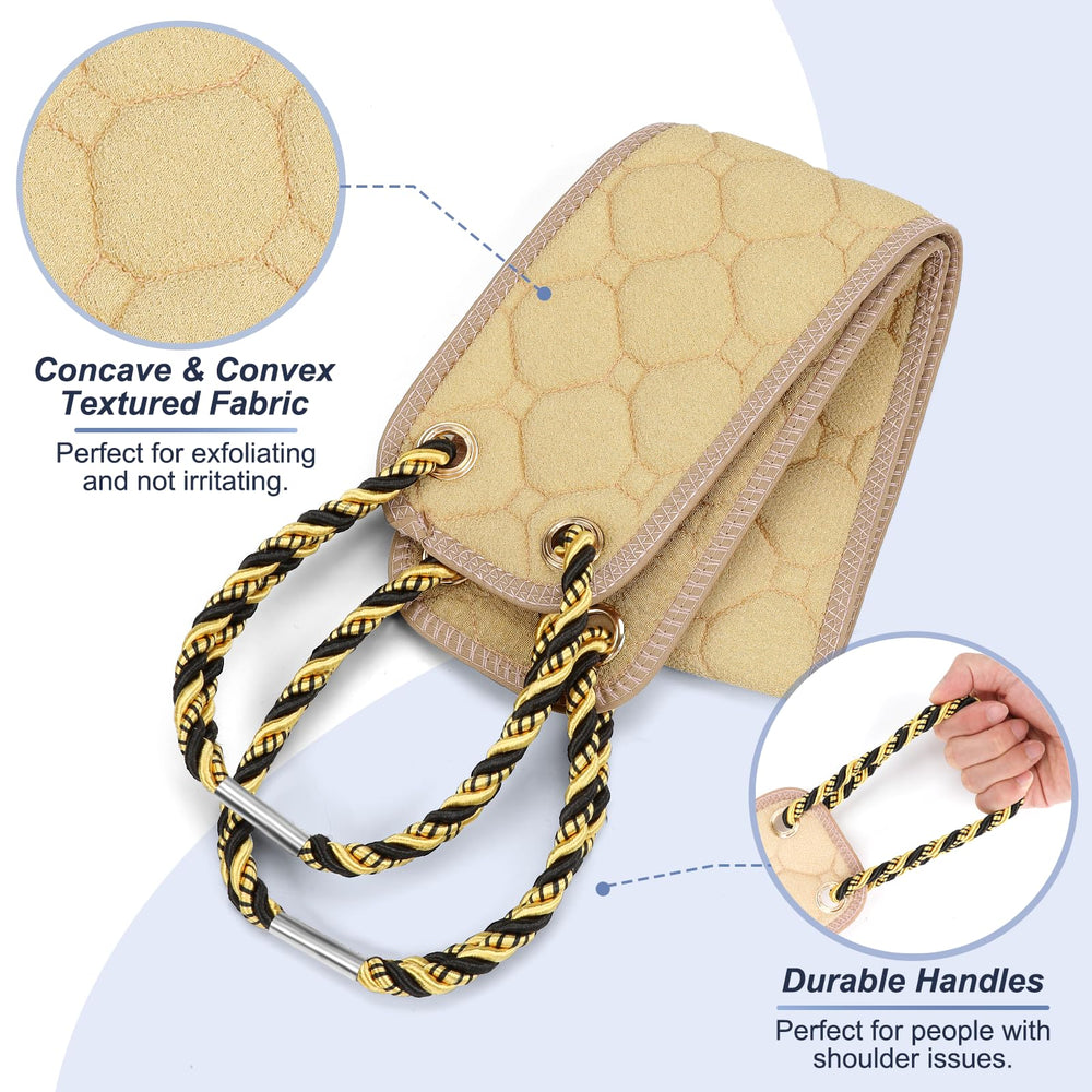 Eaxun back scrubber enhances shower time with spa-like at-home cleansing.