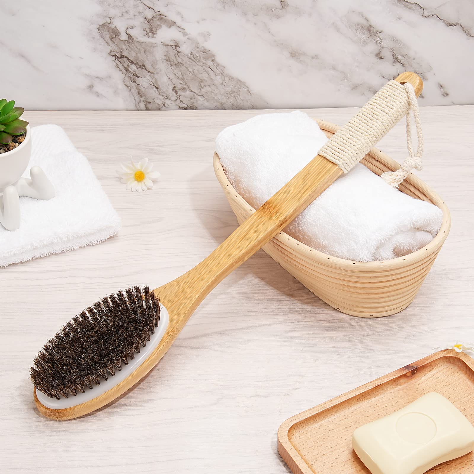 eaxun Bamboo Back Brush creates spa-like home treatment at your convenience