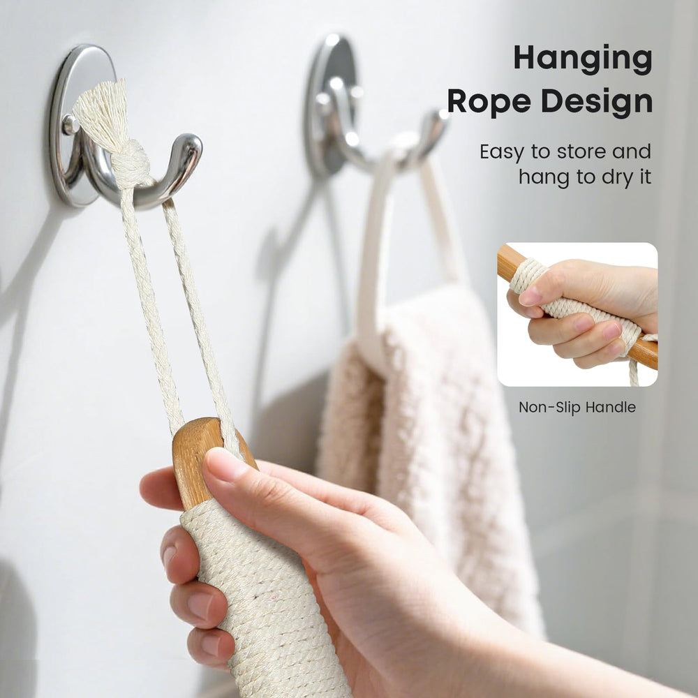 Eaxun back scrubber is suitable for wet use or dry brushing.