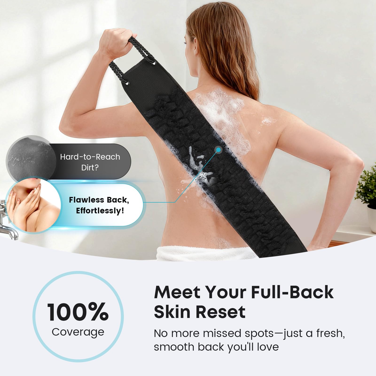 eaxun dos lados textura exfoliante para piel suave