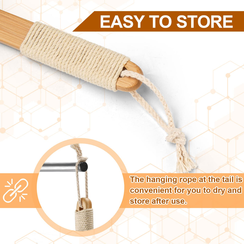 eaxun wet-dry use back scrubber supports versatile routines