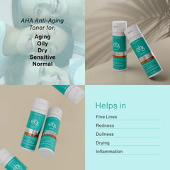 eb5 Aha Anti-Aging Toner cucumber extract emphasizes refreshing tone and soothing feel.