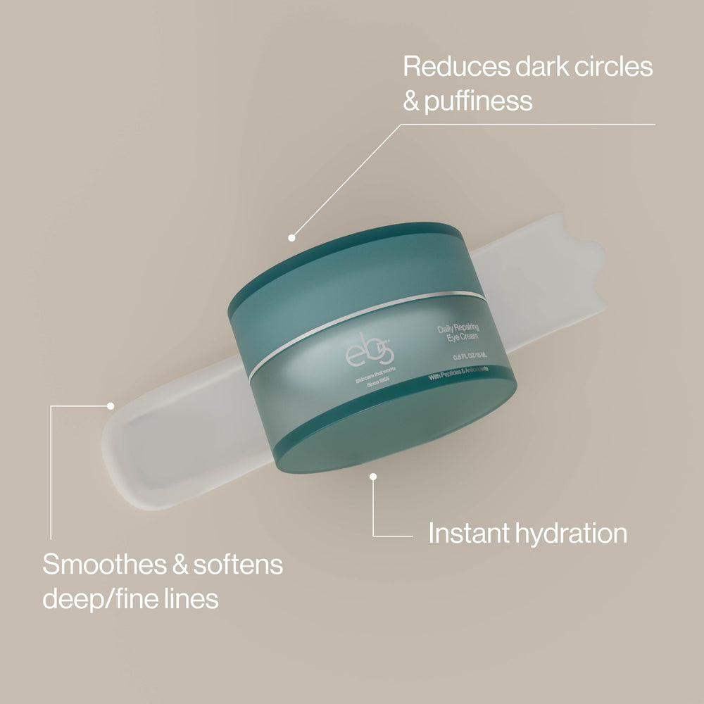 eb5 Daily Repair Eye Treatment application motion shows smooth glide to reduce visible tiredness