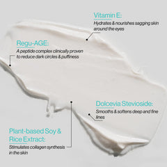 eb5 Daily Repair Eye Treatment before-after study graphic implies measurable improvements in puffiness and dark circles