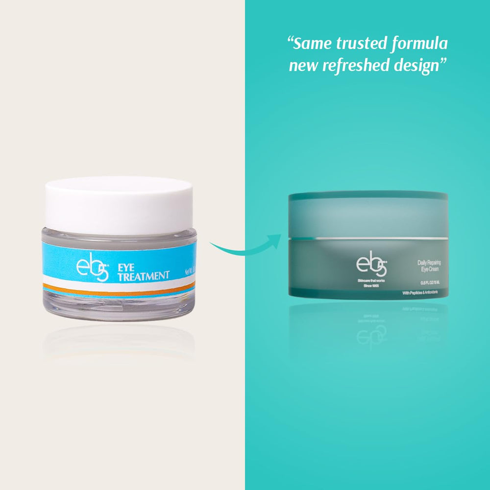 eb5 Daily Repair Eye Treatment texture closeup highlights creamy consistency ideal for gentle orbital area application