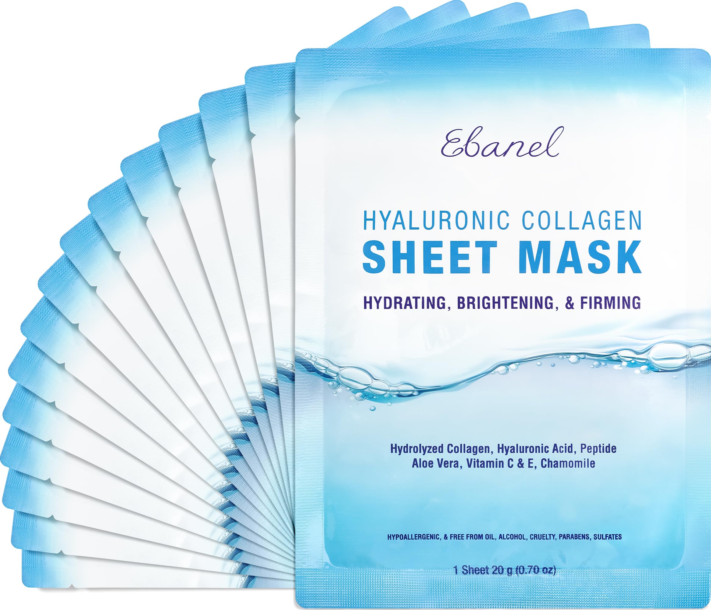 Ebanel 15-pack mask packaging invites at-home spa pampering.