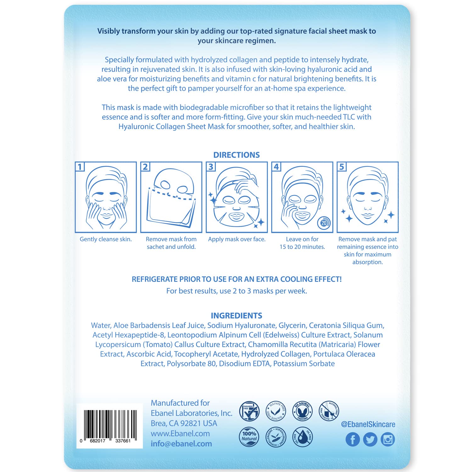 Ebanel 15 minute skincare treatment for refreshed appearance