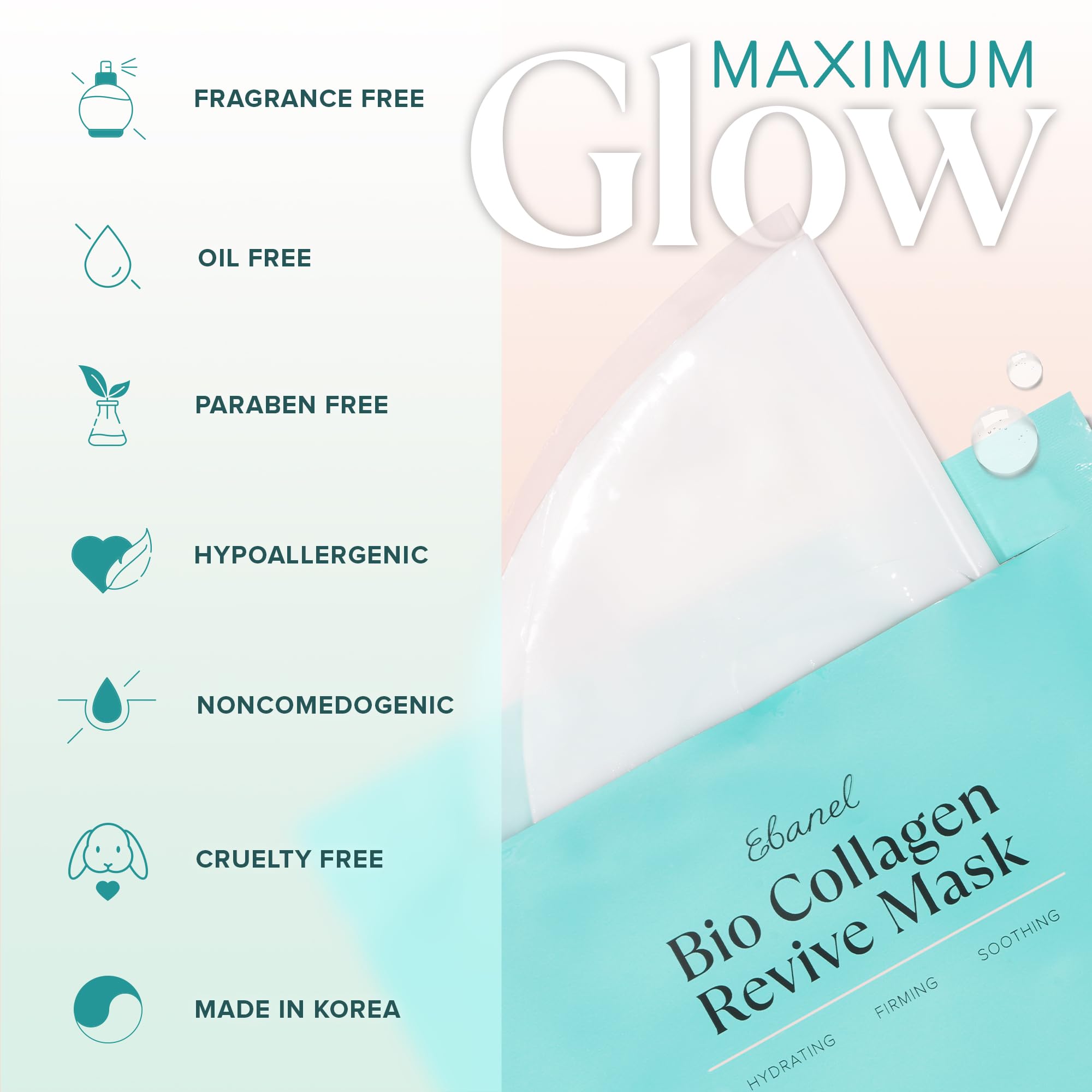 Ebanel Bio Collagen Mask ceramide NP supports skin barrier