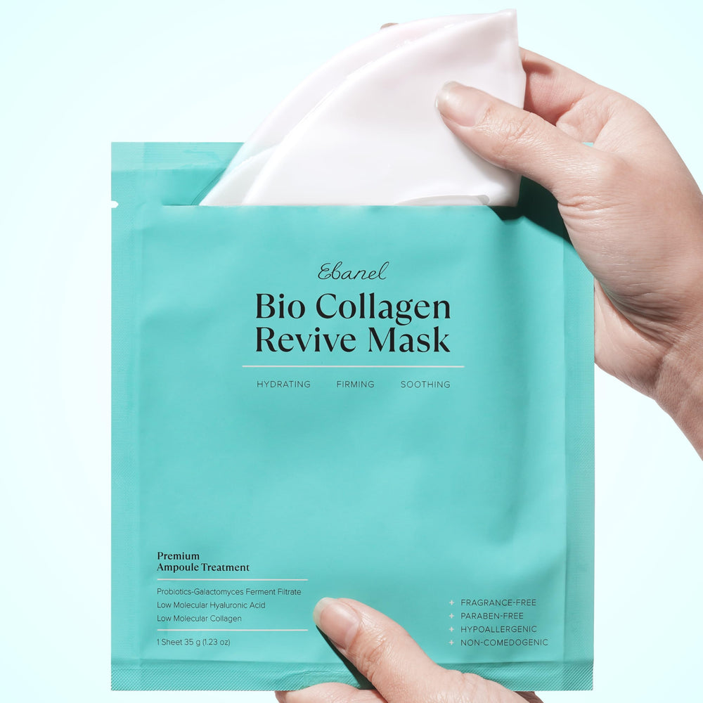 Ebanel Bio Collagen Mask vitamin B5 niacinamide brightening close-up
