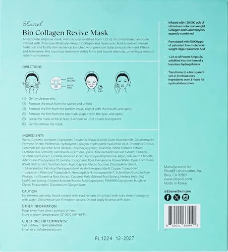 Ebanel Bio Collagen Mask removal guidance illustration