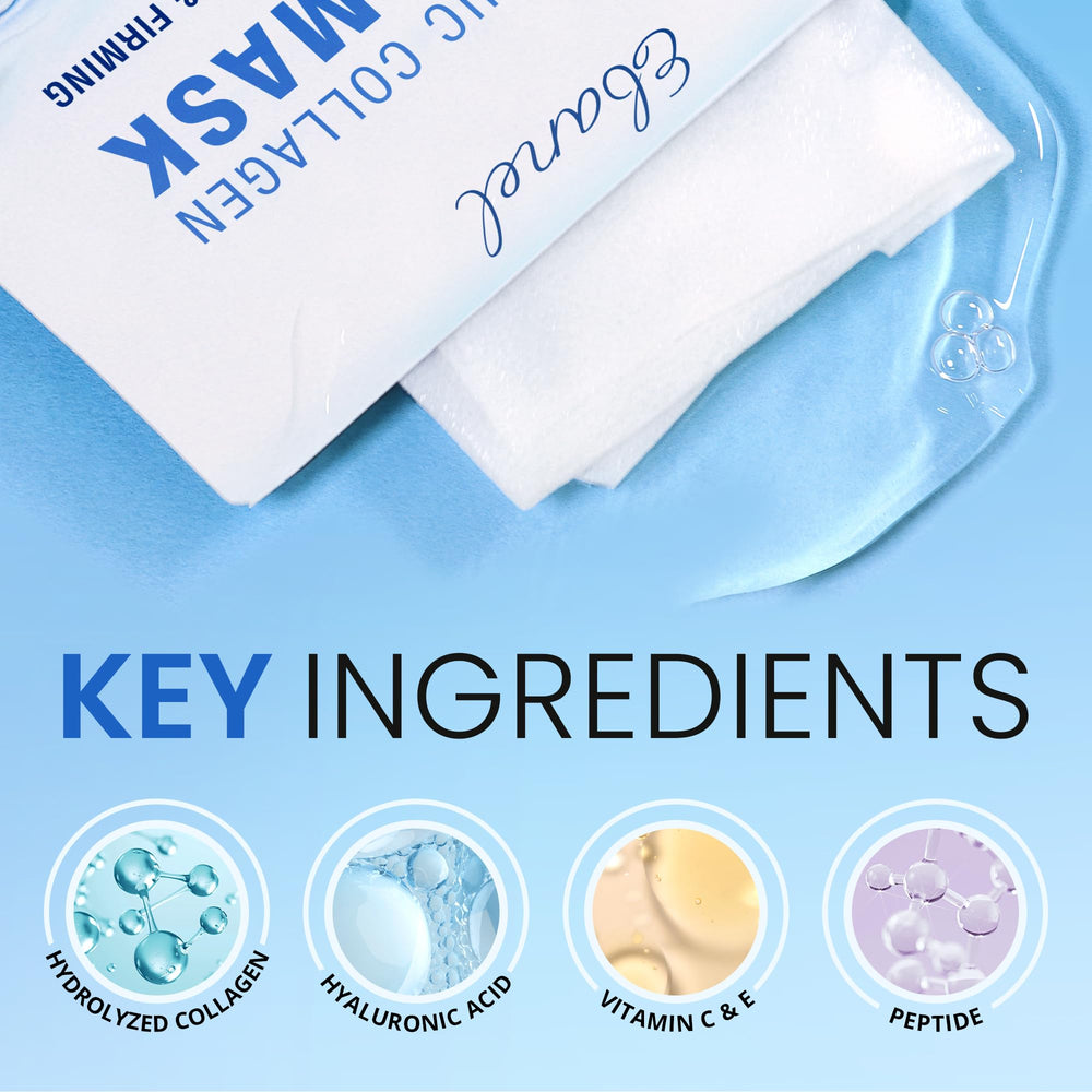 Ebanel collagen mask with peptide helps smooth and firm facial contours.