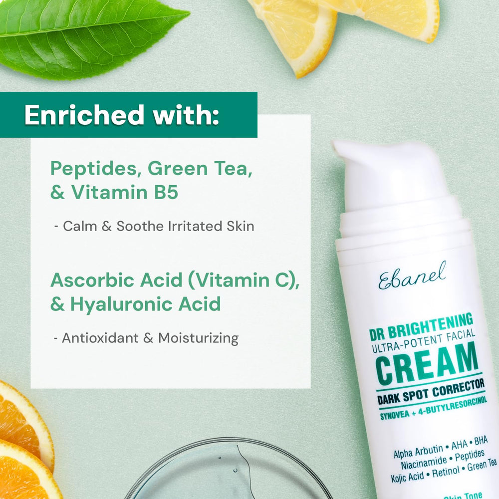 Ebanel dark-spot remover body-application visual indicates full-body use for discoloration targets.