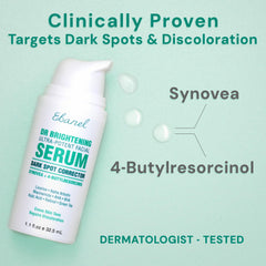 Ebanel dark spot serum texture swirl emphasizes lightweight, quick-absorbing serum finish.