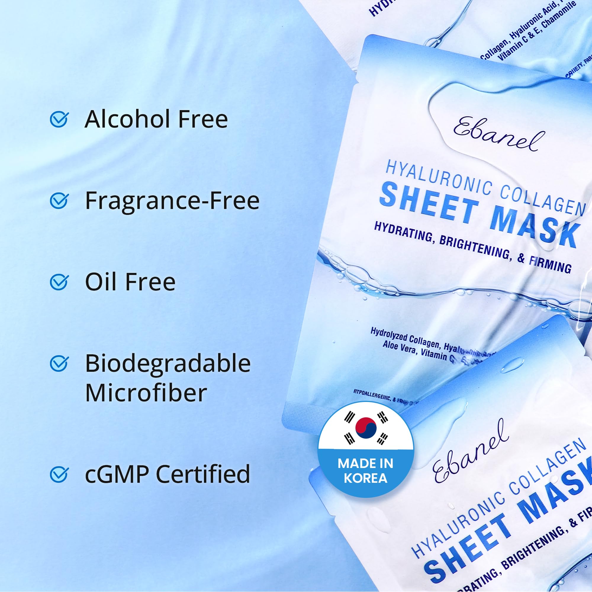 Ebanel plant-derived microfiber mask hugs the face for deep serum absorption.