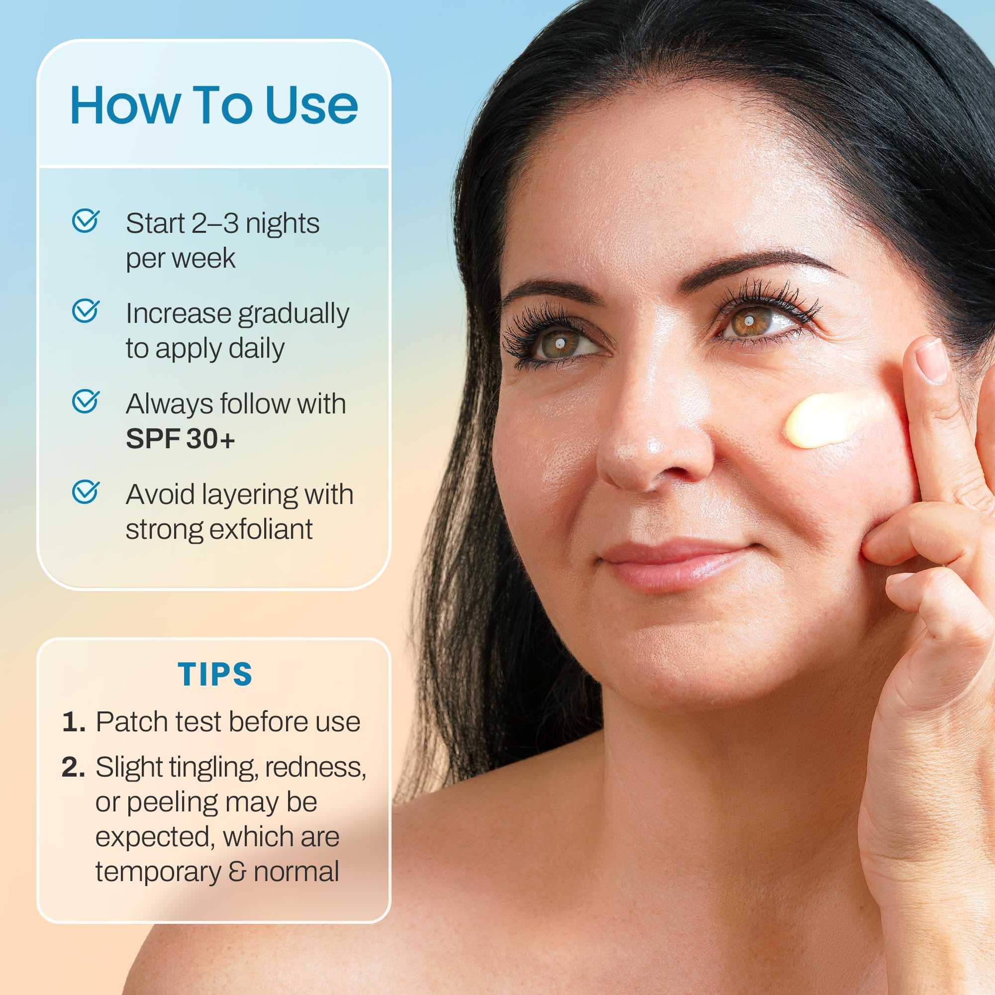 Ebanel Retinol Cream skin-toning imagery highlights brightening and even tone potential
