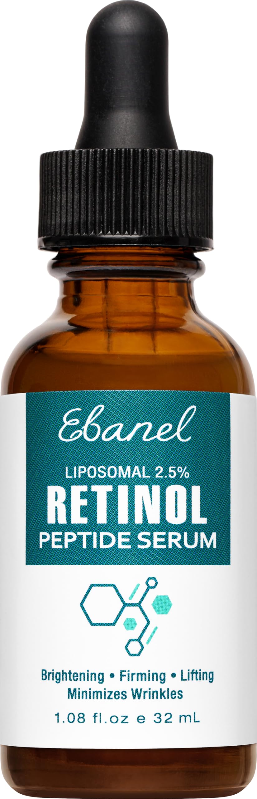 Ebanel Retinol Serum front-label shows premium anti-aging formula for smoother skin